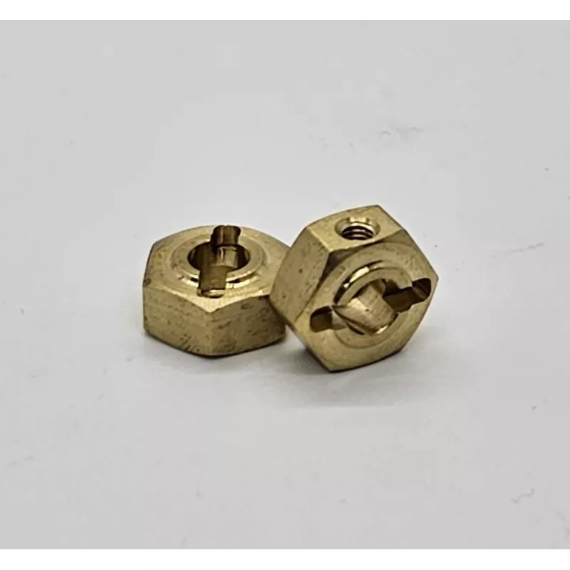 (2) 12mm x 8mm wide Brass Hexes for Enduro