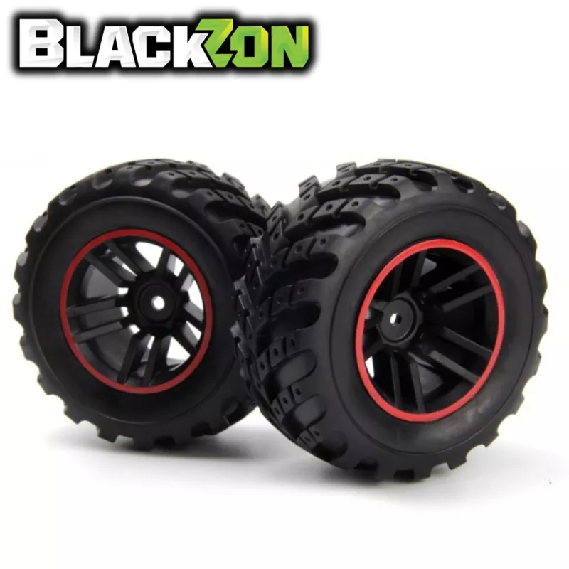 BlackZon BZN540326 Mounted Wheels Tires Red (2) Spryte